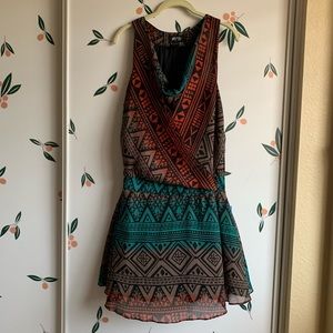 Myth NYC Tribal Print Dancing Dress Festival Wear
